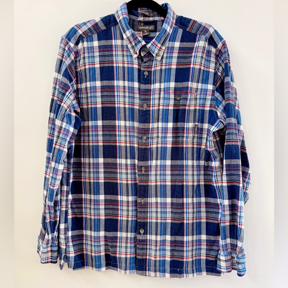 Eddie Bauer Plaid Button Down Long Sleeve Men’s XL